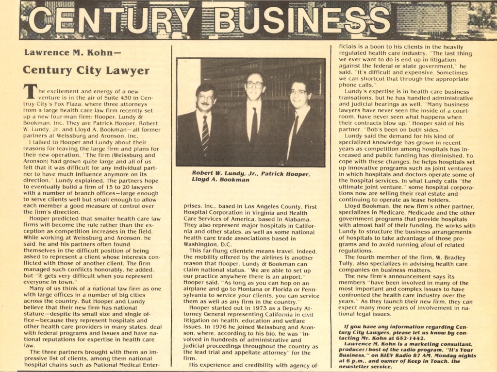 Firm History Article on Founders